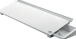 Memotavla glas NOBO med pennfack, vit, 460mm