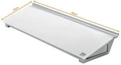 Memotavla glas NOBO med pennfack, vit, 460mm