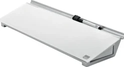 Memotavla glas NOBO med pennfack, vit, 460mm