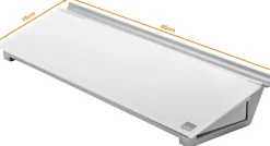 Memotavla glas NOBO med pennfack, vit, 460mm