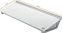 Memotavla glas NOBO med pennfack, vit, 460mm