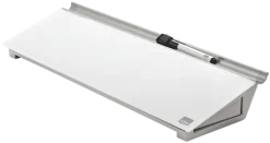 Memotavla glas NOBO med pennfack, vit, 460mm