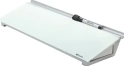 Memotavla glas NOBO med pennfack, vit, 460mm