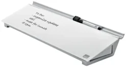 Memotavla glas NOBO med pennfack, vit, 460mm
