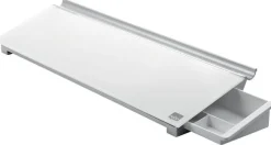 Memotavla glas NOBO med pennfack, vit, 460mm