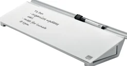 Memotavla glas NOBO med pennfack, vit, 460mm