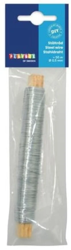 Metalltråd Silver, 0,5mmx50m