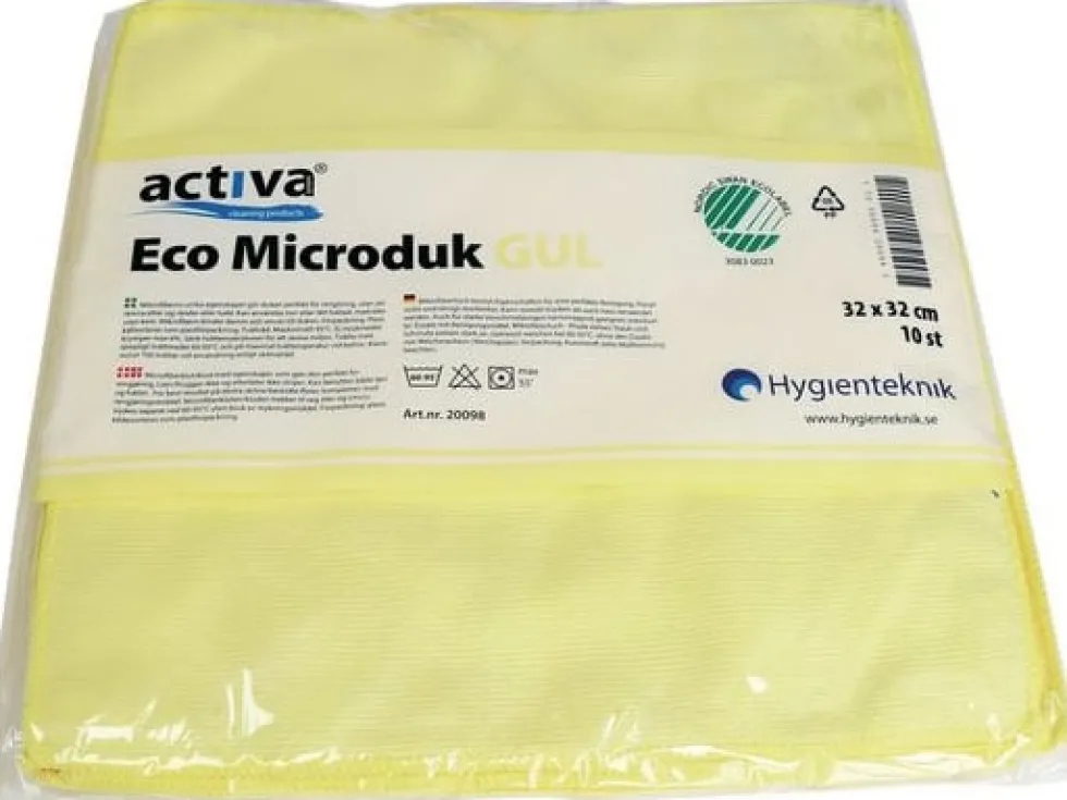 Microfiberduk ACTIVA Eco 32x32cm gul