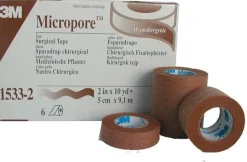 Micropore, beige, 2,5cm x 9,1m, 12/fp