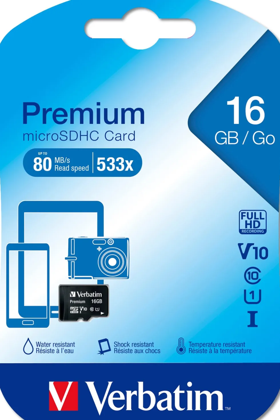 Micro SDHC Card 16GB Class 10