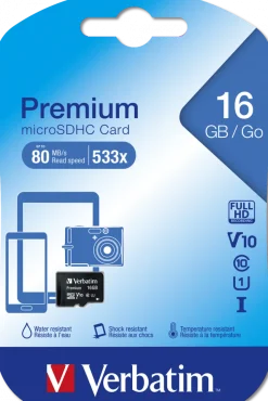 Micro SDHC Card 16GB Class 10