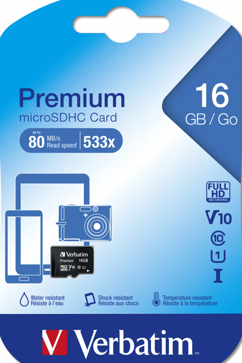 Micro SDHC Card 16GB Class 10
