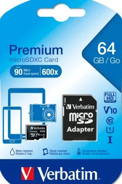 Micro SDXC Card 64GB Class 10 w/adaptor