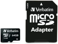 Micro SDXC Card 64GB Class 10 w/adaptor