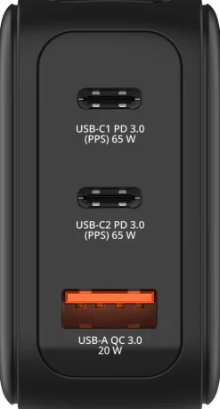 Mini GaN Charger 3-port 65W with Display