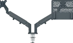 Monitor Arm Space Saving Dual+Laptop Arm, Dark Grey