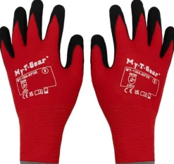 Montagehandske MY-T-GEAR nitril röd 12
