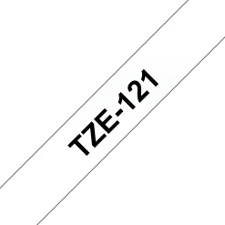 Märkband Brother TZe121, svart/klar, 9mm
