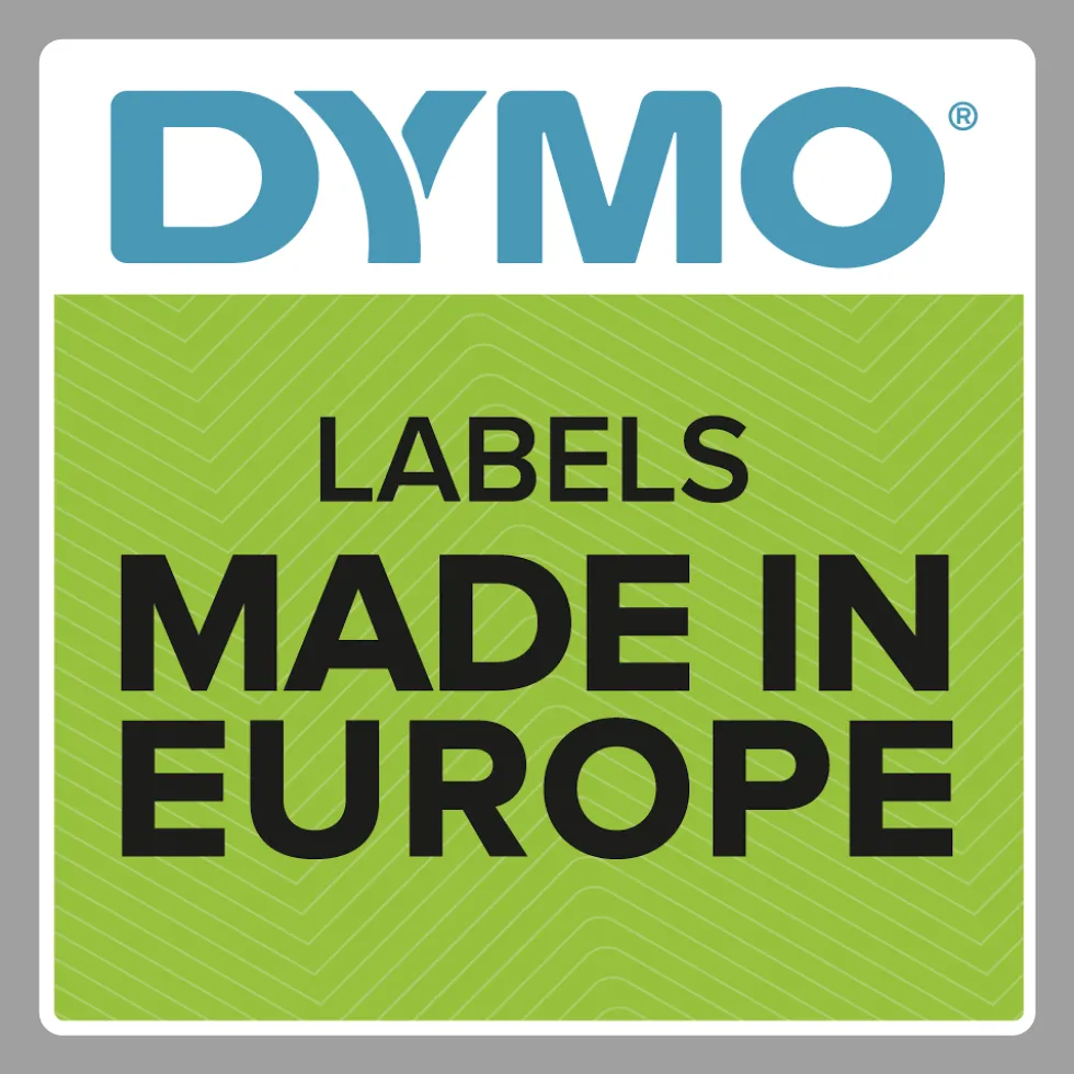 Märkband Dymo D1 Flex, nylon, svart/vit, 19mm