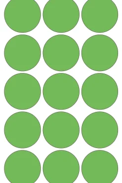 Märketiketter HERMA ej utskrift Grön, runda, Ø32mm, 480/fp