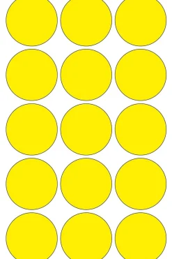 Märketiketter HERMA ej utskrift Gul, runda, Ø32mm, 480/fp
