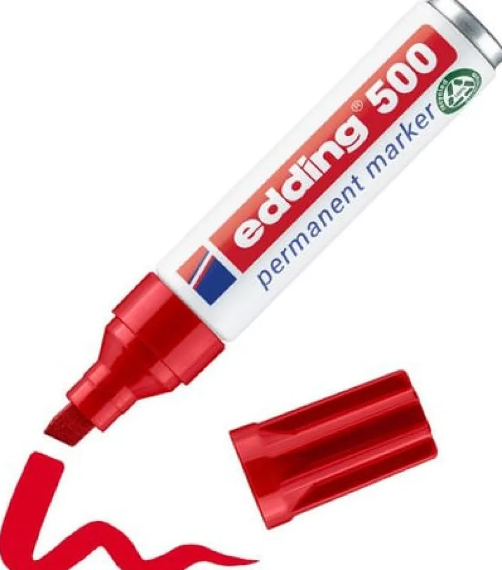 Märkpenna EDDING permanent 500 röd