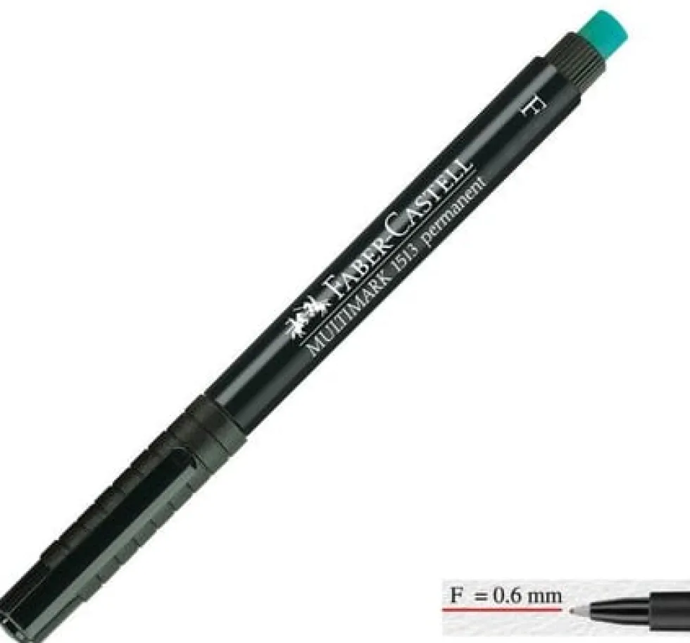 Märkpenna Faber Castell Svart, fine, 10st