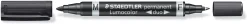 Märkpenna LUMOCOLOR DUO perm. F M svart