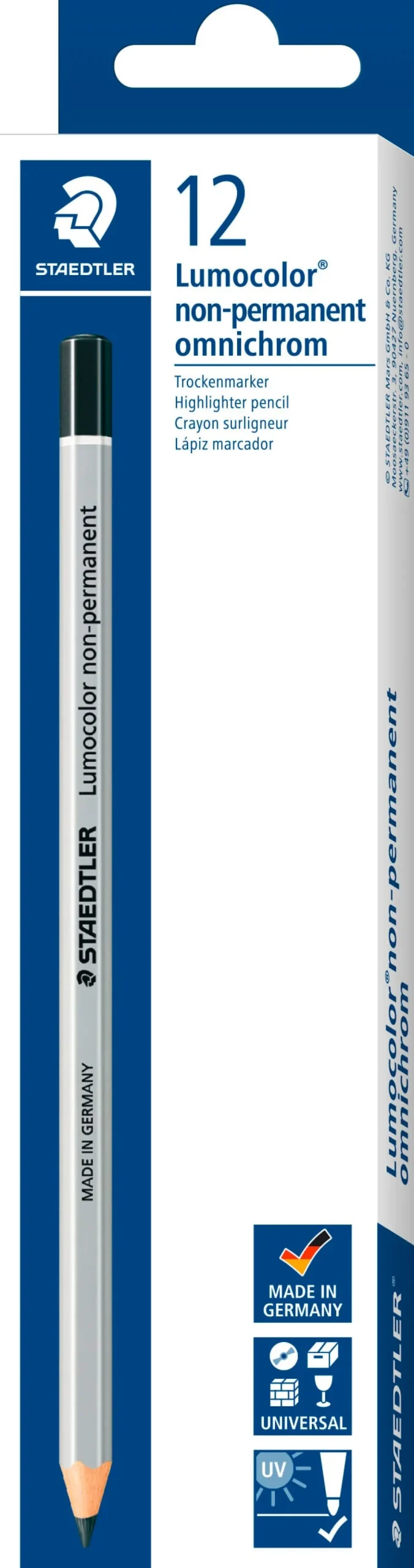 Märkpenna Lumocolor Non-Perm omnichrom svart