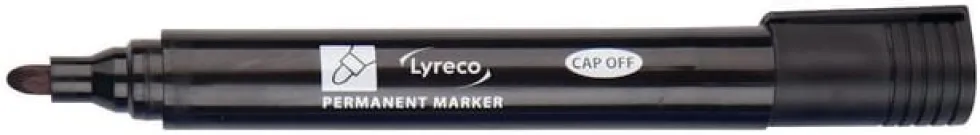 Märkpenna LYRECO 1,5mm rund svart