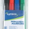 Märkpenna LYRECO sort.färger 4/fp