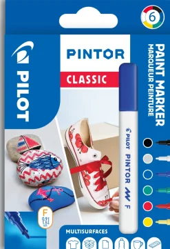 Märkpenna PILOT Pintor F 6 färger/fp