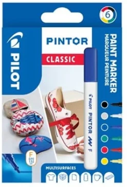 Märkpenna PILOT Pintor F 6 färger/fp