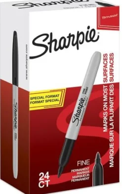Märkpenna SHARPIE F svart v.pack 20+4/fp