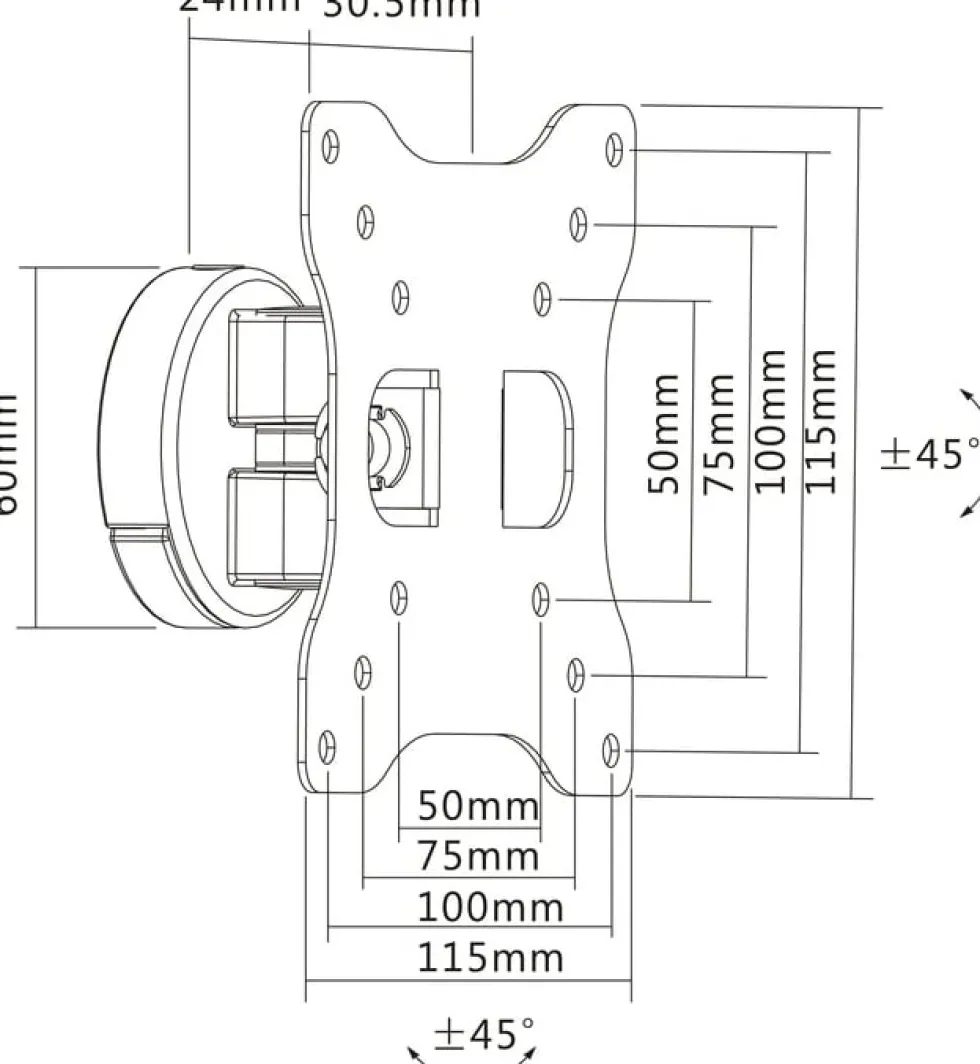 Multibrackets Flexarm M VESA Full-Motion I 50 75 100 - Konsol