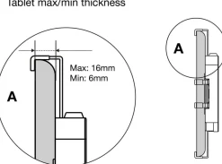 Multibrackets M - Monteringskomponent (justerbart fäste)