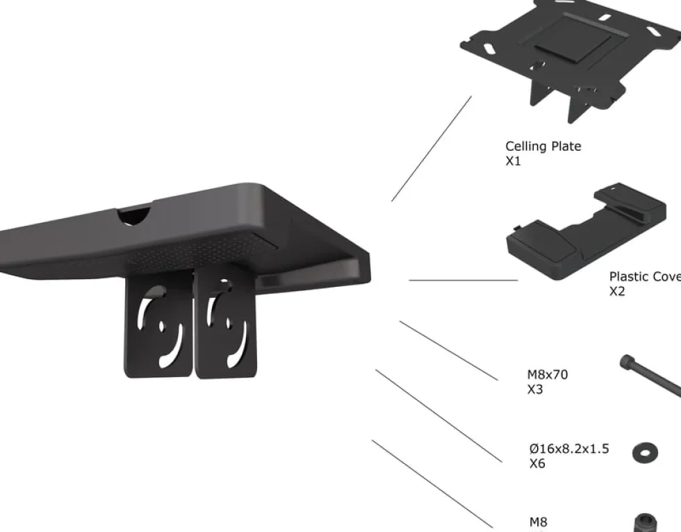 Multibrackets M Pro Series - Monteringskomponent (takplatta, 2