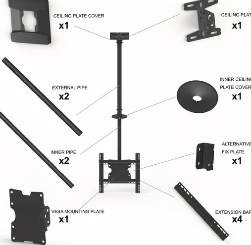 Multibrackets M Public Ceilingmount Medium Single