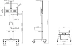Multibrackets M Public Floorstand Basic - Ställ - för