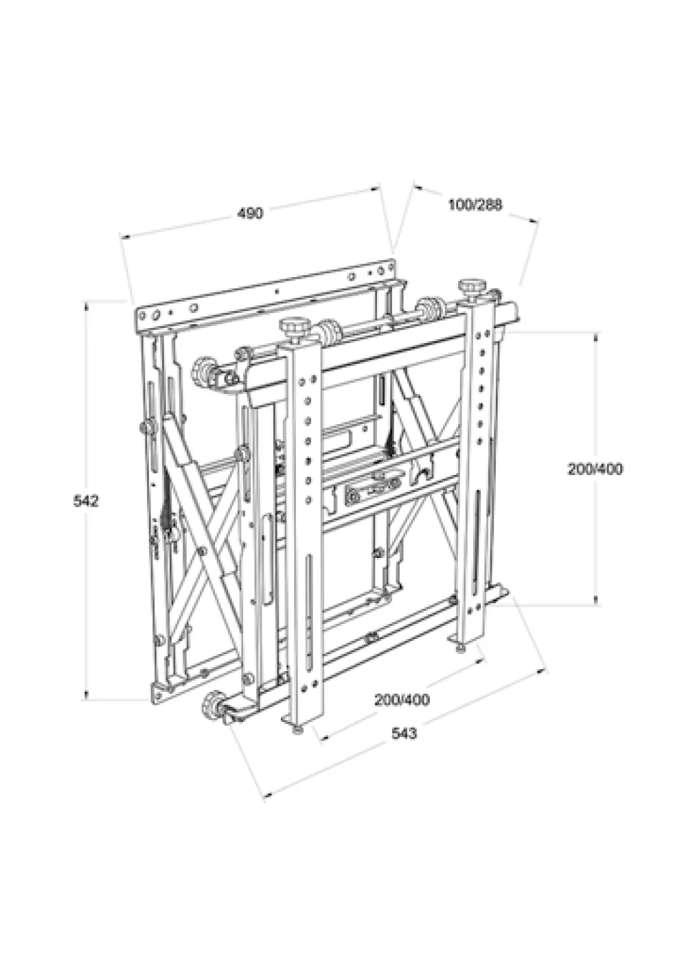 Multibrackets M Public Video Wall Mount Push HD - Monteringssats