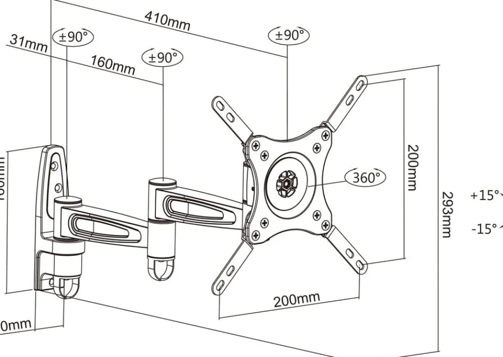 Multibrackets M VESA Flexarm 360 III - Monteringssats