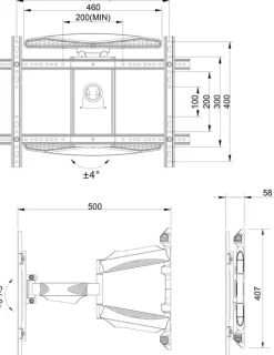 Multibrackets M VESA Flexarm XL Full Motion Dual - Konsol