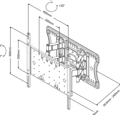 Multibrackets M VESA Super Slim Tilt & Turn HD - Monteringssats