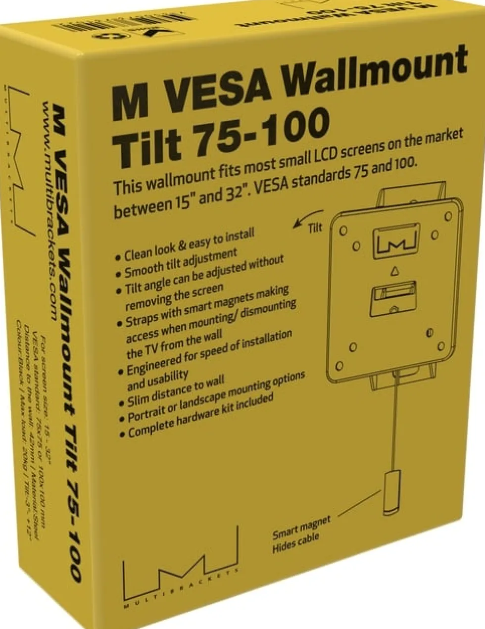 Multibrackets M VESA Wallmount Tilt - Monteringssats (väggfäste)