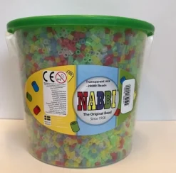 Nabbipärlor transp mix färg 20000/fp