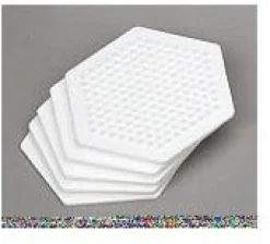 Nabbipärlplatta Sexhörning, 9cm, 5st