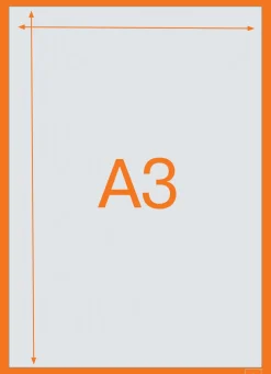 N:Affischram magnetisk A3 orange 2st