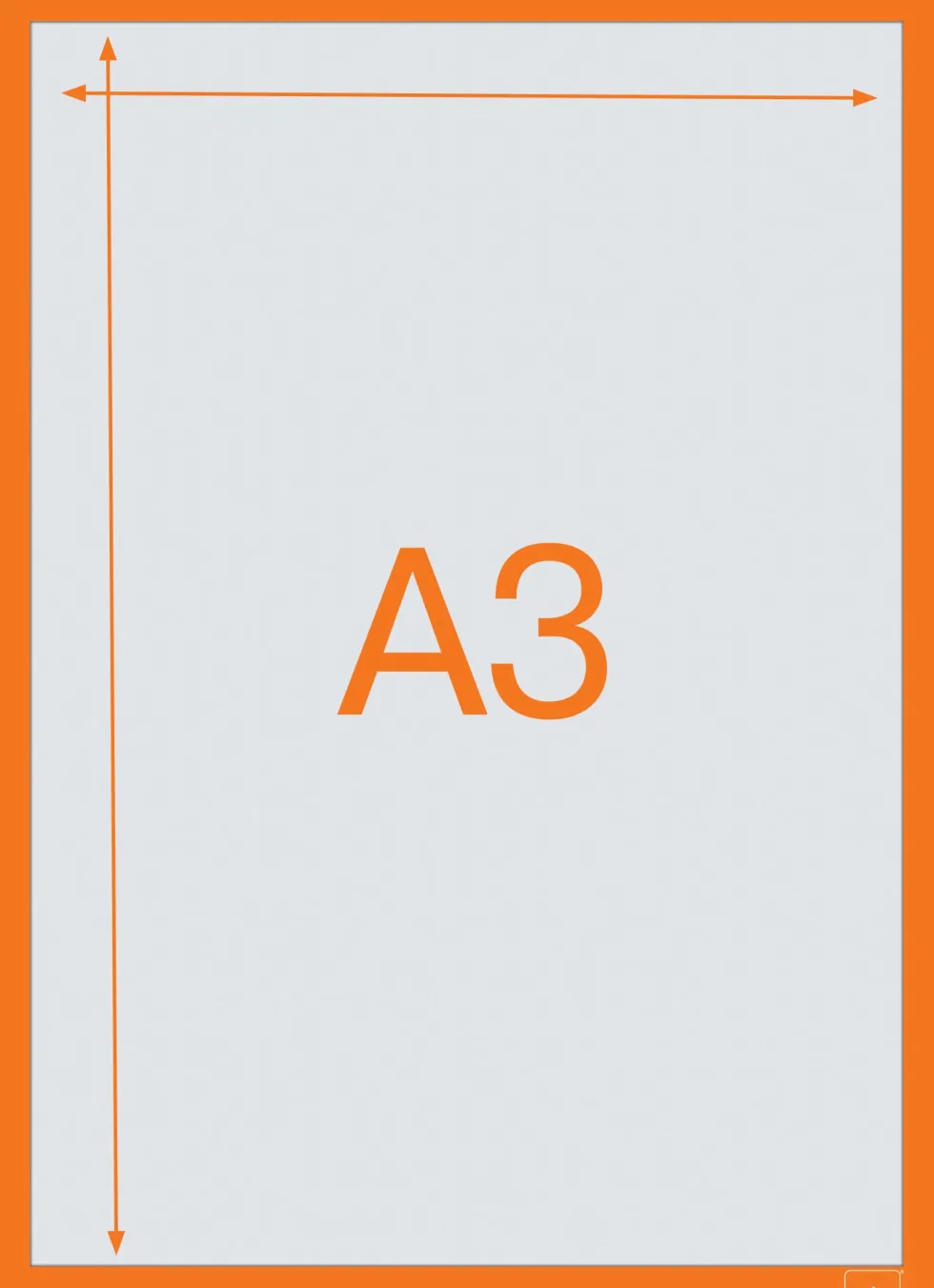 N:Affischram magnetisk A3 orange 2st