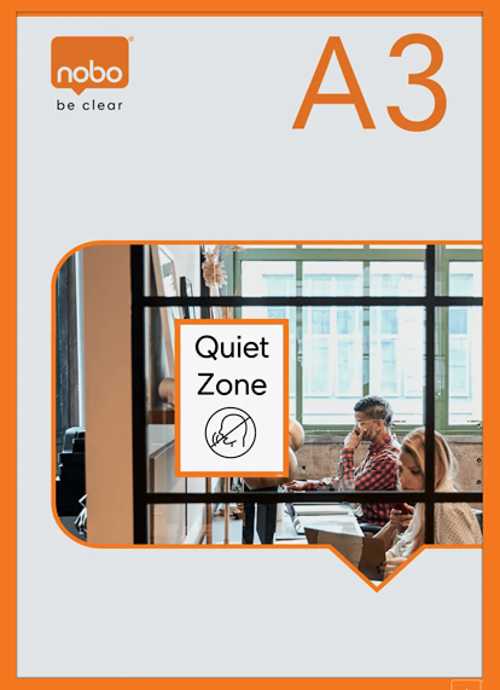 N:Affischram magnetisk A3 orange 2st
