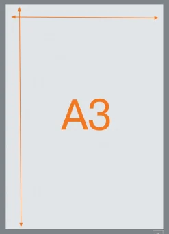N:Affischram magnetisk A3 silver 2st